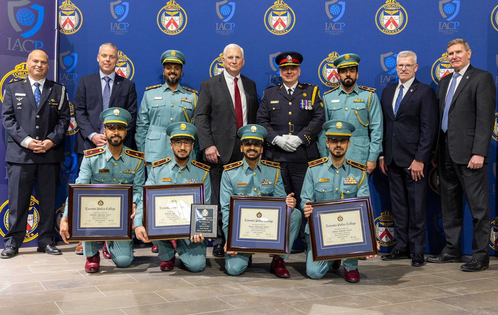Group of people with certificates