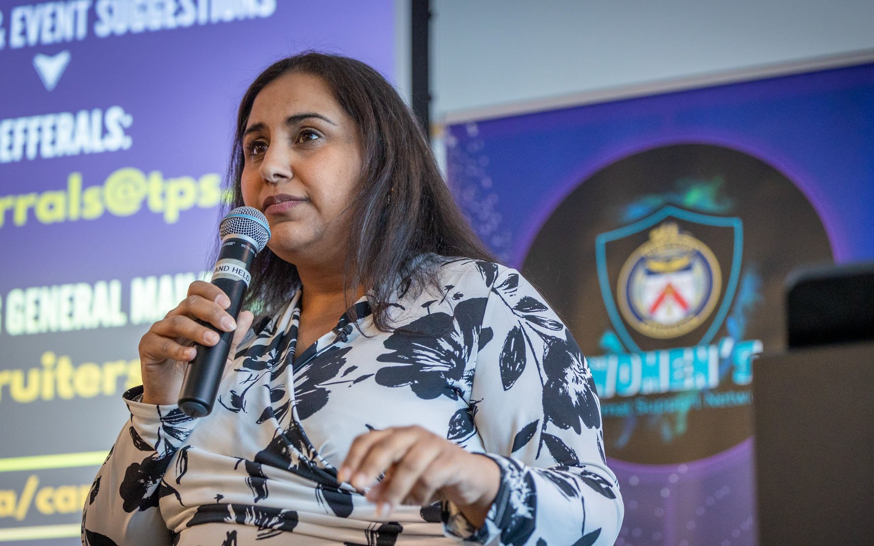 Person with a microphone