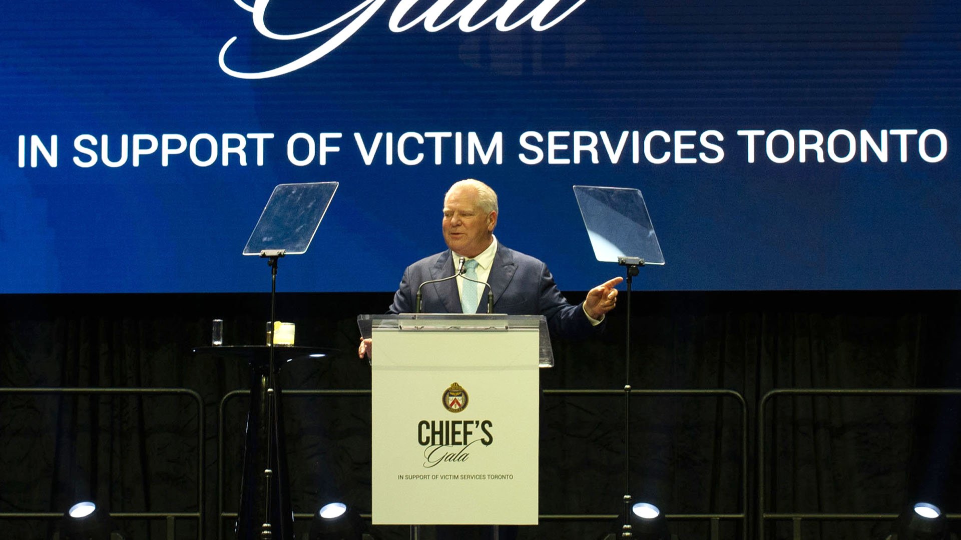 Person at a podium