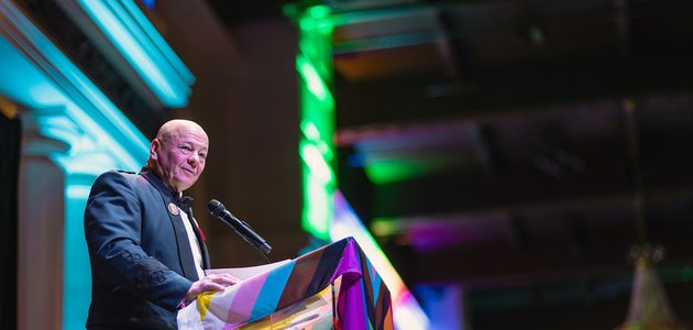Person at a podium