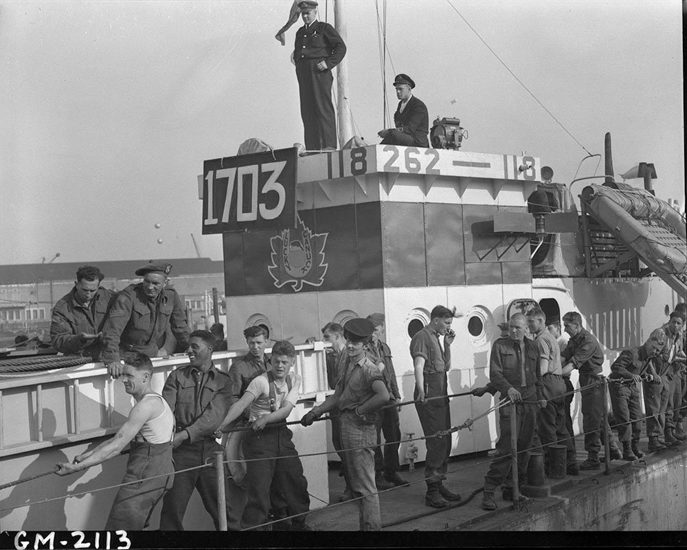 Crew members on a ship