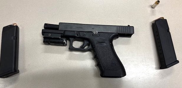 Handgun and magazines