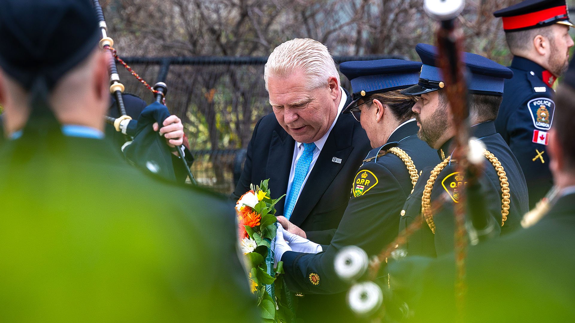 Person with police officer