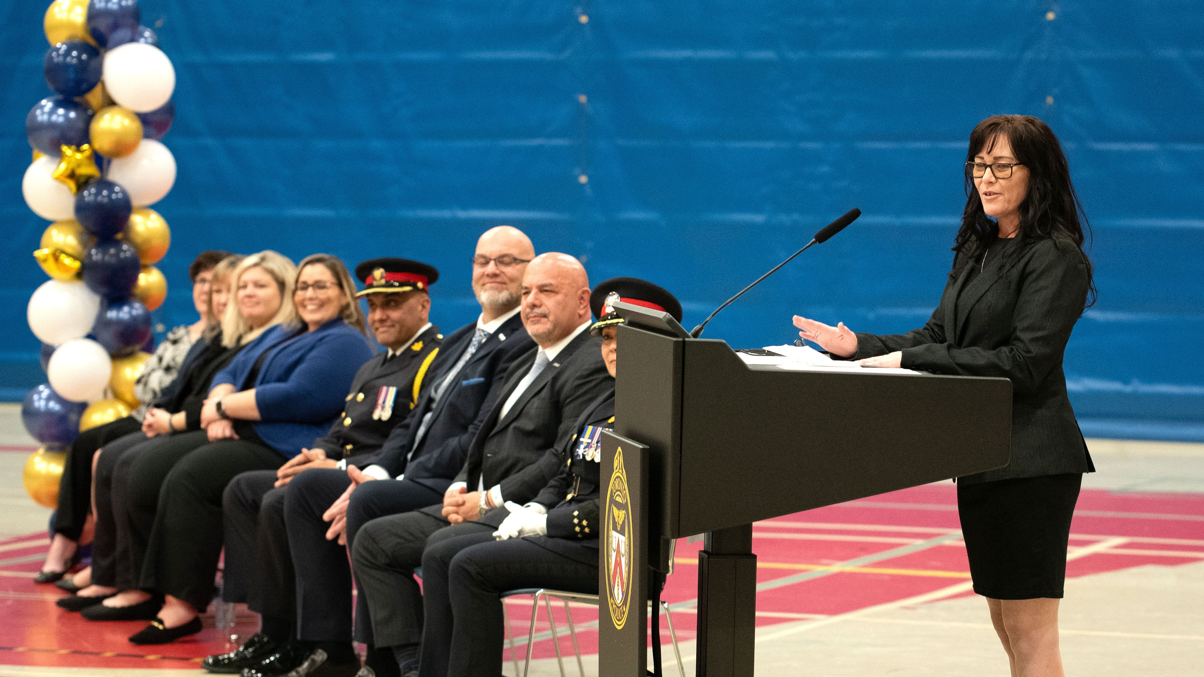 Person at a podium