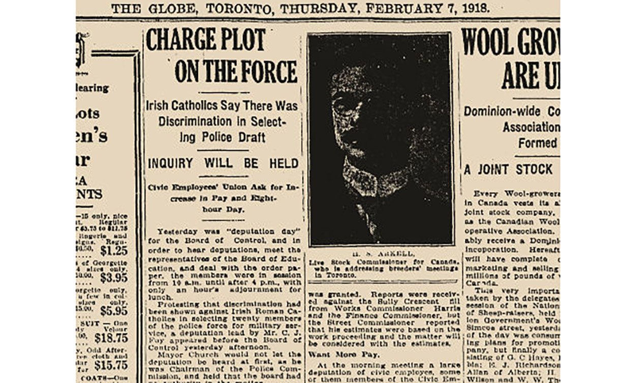 A newspaper clipping