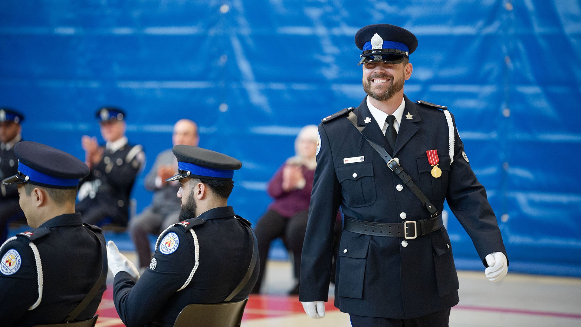 Parking officer walking