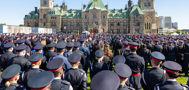 Group of police officers standing
