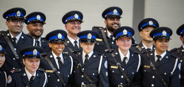 Parking officers standing in a group
