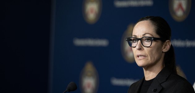 Person at a microphone