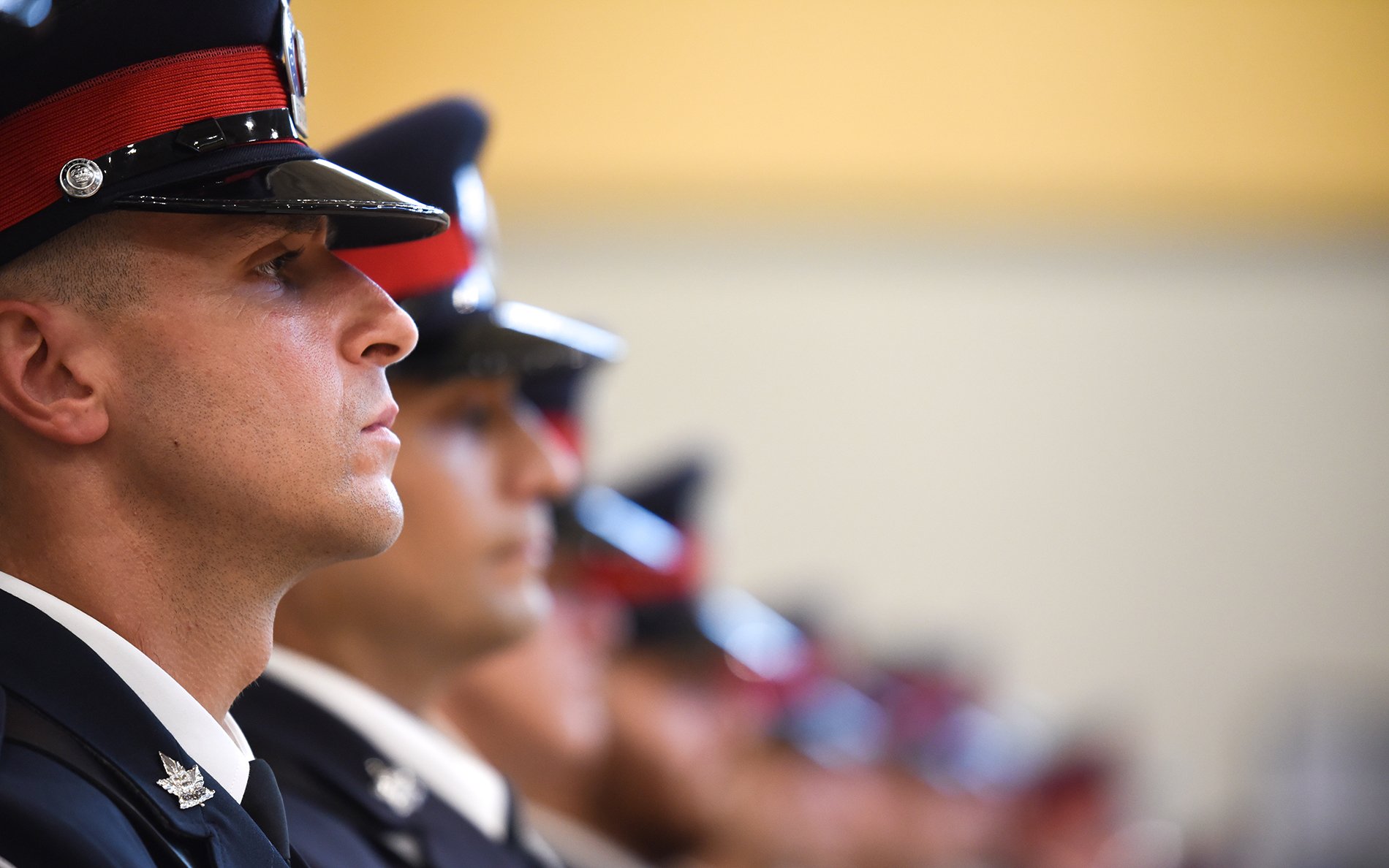 A row of police officers