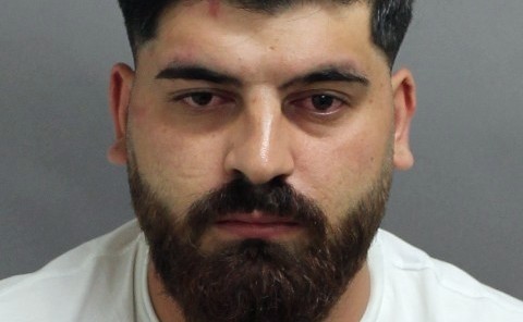 a mugshot of a person's face
