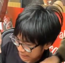 a person's face