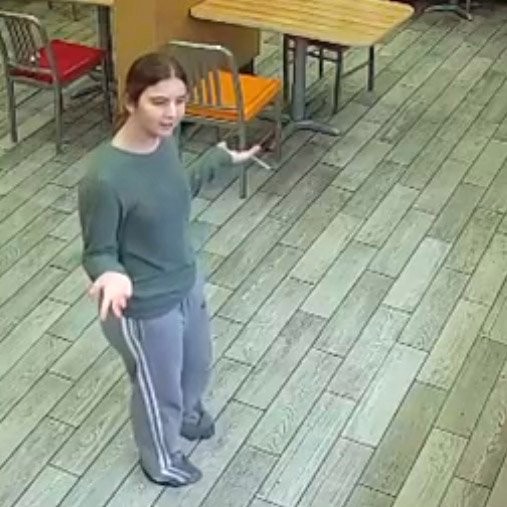 Image of Esther seen here in security camera image from May 15, 2026